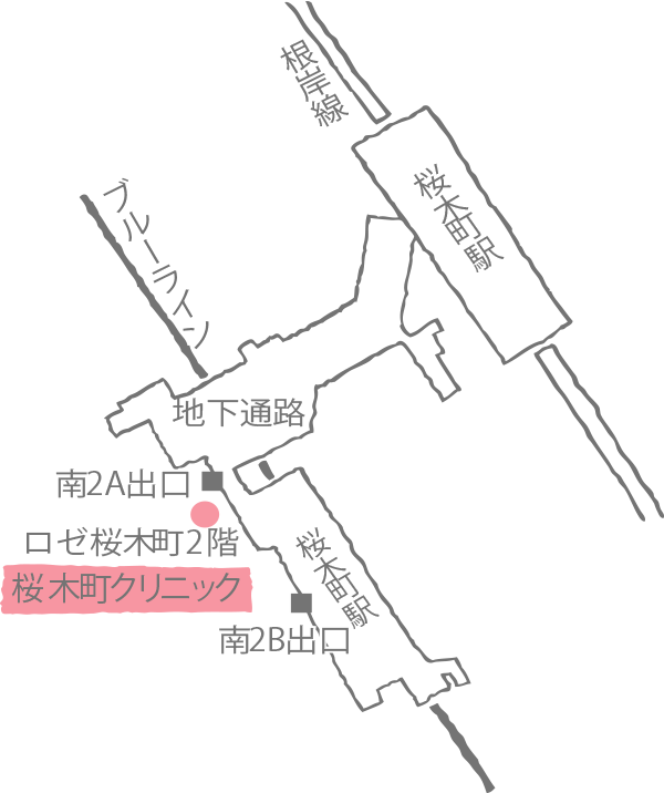 桜木町クリニックの地図です